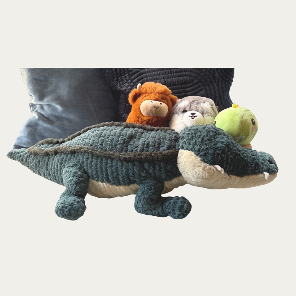Jellycat Allexi Plush Alligator Stuffed Animal Green Soft Toy London Vaulted